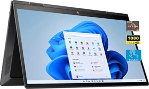 hp envy x360 2-in-1 15.6″ fhd touchscreen laptop, amd ryzen 5 5625u, 16gb ram 512gb ssd, wi-fi, bluetooth, hdmi, webcam, backlit keyboard, windows 11 home, nightfall black