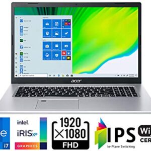 Acer Aspire 5 A517-52-713G, 17.3" Full HD IPS Display, 11th Gen Intel Core i7-1165G7, Intel Iris Xe Graphics, 16GB DDR4, 512GB NVMe SSD, WiFi 6, Fingerprint Reader, Backlit Keyboard