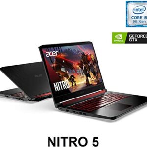 Newest Acer Nitro 5 15.6“ FHD Gaming Laptop, Intel Quad-Core i5-9300H, NVIDIA GeForce GTX 1650, 16GB RAM, 256GB NVMe SSD, WiFi 6, Win 10 w/ GalliumPi Accs.