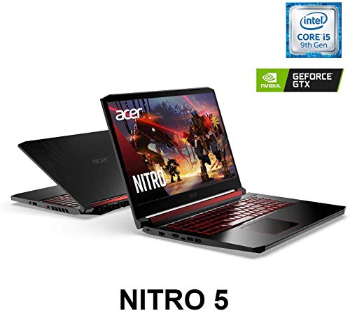 Newest Acer Nitro 5 15.6“ FHD Gaming Laptop, Intel Quad-Core i5-9300H, NVIDIA GeForce GTX 1650, 16GB RAM, 256GB NVMe SSD, WiFi 6, Win 10 w/ GalliumPi Accs.