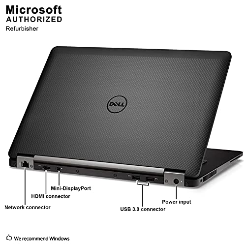 Dell Latitude E7470 14 inches HD, Core i5-6300U 2.4GHz, 16GB RAM, 512GB Solid State Drive, Windows 10 Pro 64Bit (Renewed)