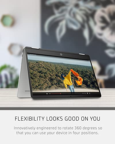 HP Chromebook x360 14a 2-in-1 Laptop, Intel Pentium Silver N5030, 4 GB RAM, 64 GB eMMC, 14” HD Micro-Edge Touchscreen, Chrome OS, 720p Webcam, Dual Speakers, Long Battery Life (14a-ca0023nr, 2021)