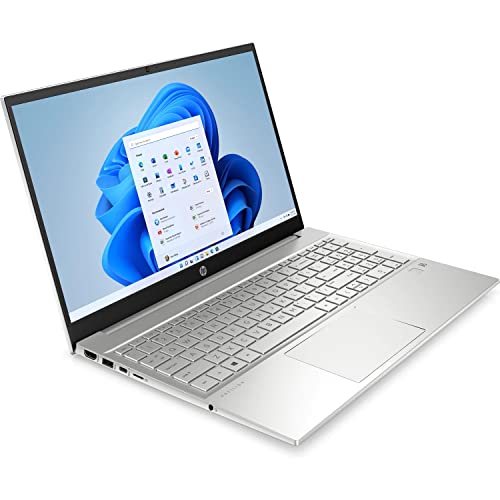 HP Pavilion Laptop 15-eg2053cl, 15.6" FHD Touch Screen, Windows 11 Home, Intel Core i5-1235U, 12GB DDR4 RAM, 512GB SSD Storage, Natural Silver (Renewed)