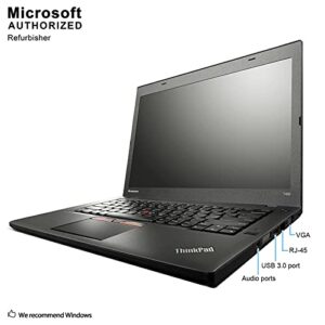 Lenovo ThinkPad T450 14in HD Business Laptop Computer, Intel Dual-Core i5-5300U Up to 2.9GHz, 8GB RAM, 128GB SSD, HDMI, 802.11ac WiFi, Bluetooth, Windows 10 Professional (Renewed)