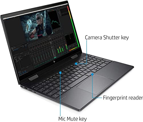 HP Envy x360 2-in-1 Touch Laptop, 15.6inch FHD IPS 400nits 100% sRGB Display, 8-Cores Ryzen 7 5700U(> i5-1135G7), 14 hr Battery Life, Webcam,Wi-Fi 6, Fingerprint (32GB RAM | 1TB PCIe SSD) Black