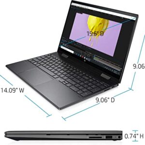 HP Envy x360 2-in-1 Touch Laptop, 15.6inch FHD IPS 400nits 100% sRGB Display, 8-Cores Ryzen 7 5700U(> i5-1135G7), 14 hr Battery Life, Webcam,Wi-Fi 6, Fingerprint (32GB RAM | 1TB PCIe SSD) Black