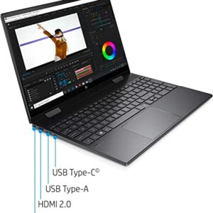 HP Envy x360 2-in-1 Touch Laptop, 15.6inch FHD IPS 400nits 100% sRGB Display, 8-Cores Ryzen 7 5700U(> i5-1135G7), 14 hr Battery Life, Webcam,Wi-Fi 6, Fingerprint (32GB RAM | 1TB PCIe SSD) Black