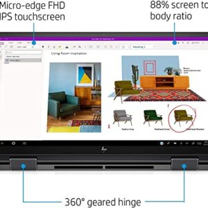 HP Envy x360 2-in-1 Touch Laptop, 15.6inch FHD IPS 400nits 100% sRGB Display, 8-Cores Ryzen 7 5700U(> i5-1135G7), 14 hr Battery Life, Webcam,Wi-Fi 6, Fingerprint (32GB RAM | 1TB PCIe SSD) Black