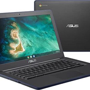 ASUS Newest 14" Rugged & Spill Resistant Chromebook, Education Edition, Military STD 810G, Intel N3350, 4GB RAM, 160G Space(32G eMMC+128G Card), WiFi, Bluetooth, Webcam, DarkBlue, Chrome OS, JVQ MP