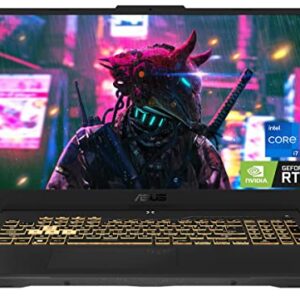 ASUS 2023 TUF F17 17.3" 144Hz FHD Gaming Laptop, Intel Core i7-12700H(> R9 6900HX), NVIDIA GeForce RTX 3050 Ti, 32GB DDR5 RAM, 1TB PCIe SSD, WiFi 6, RGB Keyboard, RJ 45, HDMI, Win 11, GM Accessories