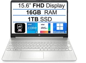 2022 newest hp 15.6″ fhd 1080p ips display laptop computer, 11th gen intel quad-core i5-1135g7(up to 4.2ghz), 1tb pcie ssd, 16gb ram, webcam, wi-fi, bluetooth, hdmi, windows 11, silver