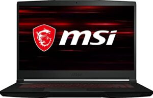 newest msi gf63 thin gaming laptop, 15.6″ fhd 144hz, intel i5-11400h, rtx 3050, 16gb ram, 512gb nvme ssd, windows 11, aluminum black