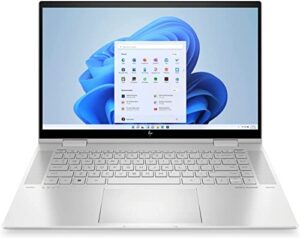 hp envy x360 2-in-1 laptop 15-ew0013dx 15.6″ fhd touchscreen, intel core i5-1235u, 8gb ddr4 ram, 256gb ssd storage, windows 11 home, natural silver (renewed)