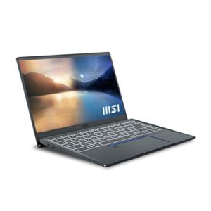 MSI Prestige 14 Evo Professional Laptop: 14" FHD Ultra-Thin Bezel Display, Intel Core i7-1185G7, Intel Iris Xe, 16GB RAM, 512GB NVMe SSD, Thunderbolt 4, Win10 Home, Intel Evo, Carbon Gray (A11M-220)