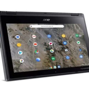 Acer 2022 11.6" Convertible Touchscreen Chromebook Laptop, AMD A-Series A6-9220C Processor, 4GB RAM, 32GB Flash Storage, AMD RadeonTM R5 Graphics, Chrome OS, Black, 128GB USB Card