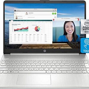 HP Newest Laptop, 15.6" Full HD Touchscreen, Intel Core i7-1165G7, 16GB RAM, 1TB PCIe SSD, Backlit Keyboard, Fingerprint Reader, Webcam, WiFi 5, HDMI, Type-C, Bluetooth, Windows 11 Home, Silver