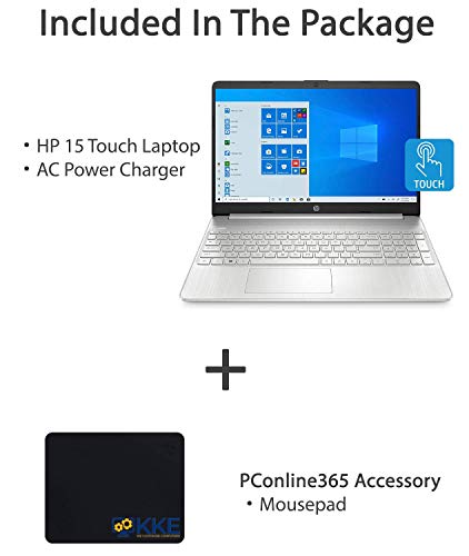 HP Newest Laptop, 15.6" Full HD Touchscreen, Intel Core i7-1165G7, 16GB RAM, 1TB PCIe SSD, Backlit Keyboard, Fingerprint Reader, Webcam, WiFi 5, HDMI, Type-C, Bluetooth, Windows 11 Home, Silver