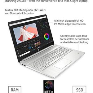 HP Newest Laptop, 15.6" Full HD Touchscreen, Intel Core i7-1165G7, 16GB RAM, 1TB PCIe SSD, Backlit Keyboard, Fingerprint Reader, Webcam, WiFi 5, HDMI, Type-C, Bluetooth, Windows 11 Home, Silver