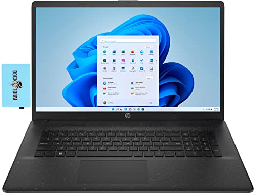 HP 17-cn 17.3" FHD IPS Home & Business Laptop (Intel i7-1255U 10-Core 1.70GHz, 32GB RAM, 512GB PCIe SSD, Intel Iris Xe, WiFi 6, BT 5.2, Trackpad, Webcam, HDMI, Win 11 Home) with Dockztorm Hub