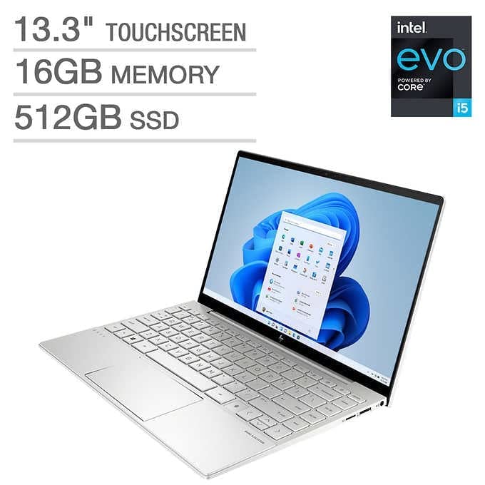 HP Envy 13.3" Intel Evo Platform Laptop - 11th Gen Intel Core i5-1135G7 16GB DDR4-2933 RAM - 512GB PCIe M.2 SSD Windows 11 13-ba1093cl