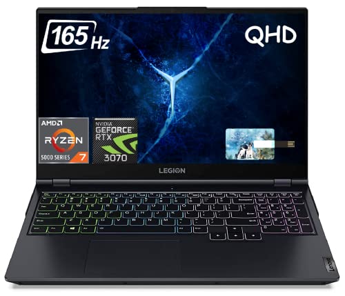 Lenovo Legion 5 Pro 16" 165Hz QHD IPS Gaming Laptop, AMD Ryzen 7 5800H, NVIDIA GeForce RTX 3070,RGB Backlight, TGP 130W, 32GB RAM, 2TB PCIe SSD, Windows 10H, 32GB USB