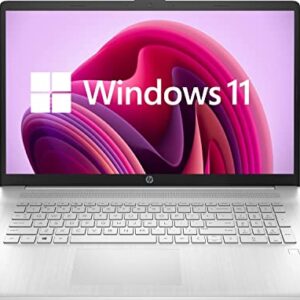 Newest HP Notebook Laptop, 17.3’’ Full HD Display, AMD Ryzen 5 5500U Hexa-Core Processor, 32GB RAM, 1TB PCIe SSD, Fingerprint Reader, Wi-Fi, Webcam, HDMI, Windows 11 Home, Natural Silver