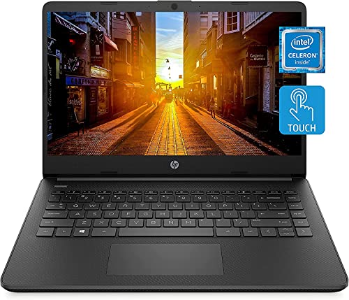 HP Laptop 14-DQ0060NR 14" HD Touchscreen, Intel Celeron N4120, 4GB RAM, 64GB eMMC, Windows 10 (Renewed)