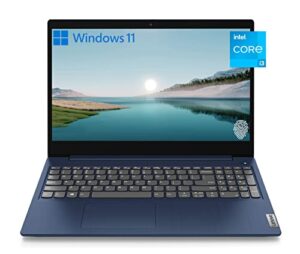 lenovo ideapad 3i laptop, 15.6″ fhd display, 11th gen intel core i3-1115g4, 8gb ram, 128gb pcie ssd, webcam, hdmi, wi-fi, fingerprint reader, bluetooth, windows 11 home, abyss blue