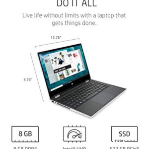 HP Pavilion x360 14 2-in-1 Laptop, 10th Generation Intel Core i5-10210U Processor, 8 GB Ram, 512 GB SSD Storage, 14” Full HD Touch Screen, Windows 10 Home, Backlit Keyboard (14-dh1021nr, 2020)