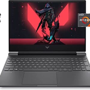 HP Victus Gaming Laptop, AMD Ryzen 7 5800H Processor, GeForce RTX 3050 Ti, 15.6" FHD 144Hz IPS Display, Webcam, WiFi 6, HDMI, Bluetooth, Enlarged Touchpad, Windows 11, Silver (32GB RAM | 1TB SSD)