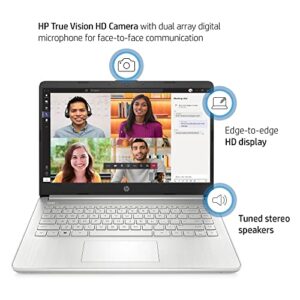 HP 14 Laptop, 14" HD Screen, Intel i5-1135G7 Processor, 32GB RAM, 1TB SSD, Webcam, SD Card Reader, HDMI, Wi-Fi, Windows 11 Home, Natural Silver,TGC Accessories