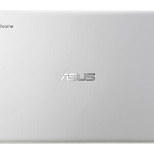 ASUS 2022 14" FHD Chromebook Laptop, Intel Core M3-8100Y Processor, 8GB RAM, 64GB eMMC Flash Memory, Intel HD Graphics, HD Webcam, Chrome OS, Silver, 128GB Snowbell USB Card