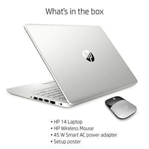 HP 2022 Newest Laptop Computer, 14" HD Display, Quad-Core Intel Pentium N5030 (Upto 3.1GHz), 8GB RAM, 256GB SSD, HD Webcam, HDMI, Bluetooth, WiFi, RJ-45, 1-Year Office 365, Win10+MarxsolCables