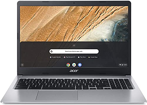 Acer Chromebook 315 Laptop Computer/ 15.6" Screen for Business Student/ AMD Quad-Core A12-9720P0 up to 3.6GHz/ 4GB DDR4/ iPuzzle 32GB eMMC/ 802.11AC WiFi/ Work from Home/ Silver/ Chrome OS