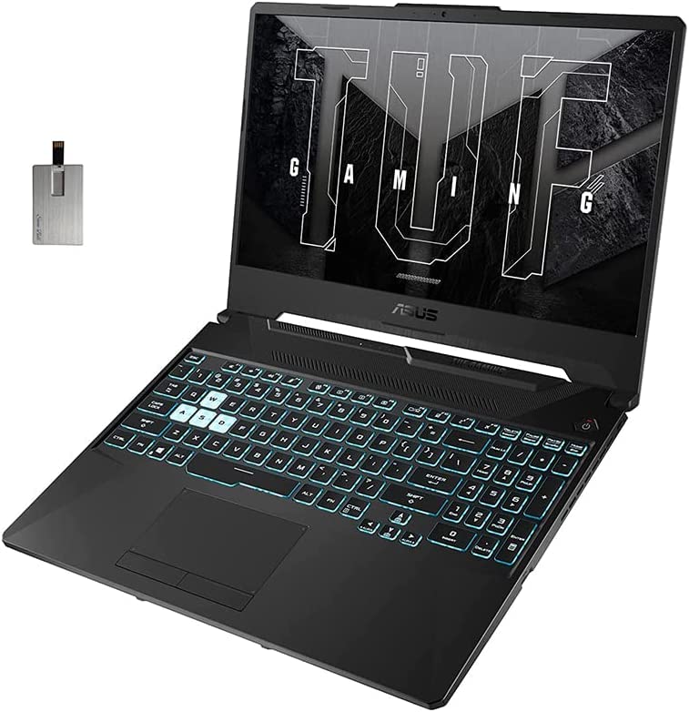 ASUS 2022 TUF Gaming F15 15.6" FHD 144Hz Laptop Computer, Intel Core i5-10300H, 32GB RAM, 1TB HDD+1TB PCIe SSD, Backlit Keyboard, GeForce GTX 1650 Graphics, Windows 11, Black, Free 32GB USB Card