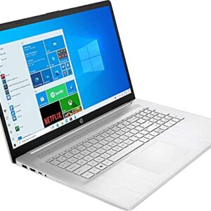 HP Laptop, 17" HD+ Anti-Glare Screen, 11th Gen Intel Core i5-1135G7, Intel Iris Xe Graphics, Long Battery Life, Webcam, HDMI, Mics, Windows 11 Home, Silver, Microfiber Cloth (32GB RAM | 1TB SSD)
