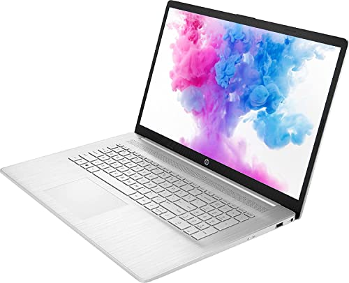 HP Laptop, 17" HD+ Anti-Glare Screen, 11th Gen Intel Core i5-1135G7, Intel Iris Xe Graphics, Long Battery Life, Webcam, HDMI, Mics, Windows 11 Home, Silver, Microfiber Cloth (32GB RAM | 1TB SSD)