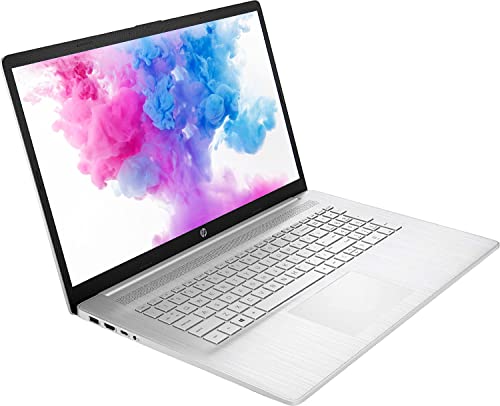 HP Laptop, 17" HD+ Anti-Glare Screen, 11th Gen Intel Core i5-1135G7, Intel Iris Xe Graphics, Long Battery Life, Webcam, HDMI, Mics, Windows 11 Home, Silver, Microfiber Cloth (32GB RAM | 1TB SSD)