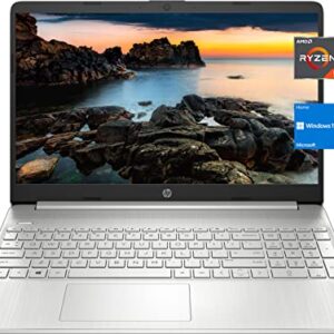 HP 2022 Newest 15 Laptop, 15.6" Full HD Display, AMD Ryzen 5 5500U Hexa-Core Processor, 12GB DDR4 RAM, 512GB PCIe SSD, Webcam, HDMI, Bluetooth, Type-C, Wi-Fi, Windows 11 Home, Silver