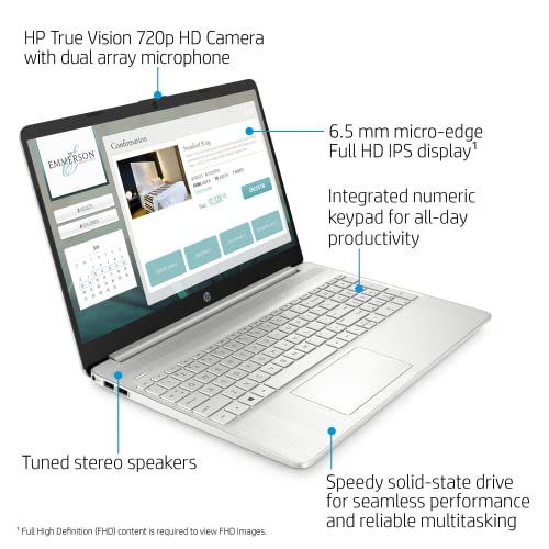 2022 HP Pavilion Premium Laptop , 15.6'' FHD Display, AMD Athlon N3050, 16GB RAM, 1TB SSD, Webcam, Thin & Portable, Office 365 1-Year, Long Battery Life, Windows 11, Natural Silver, ROKC HDMI Cable