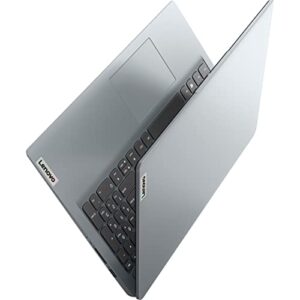 Lenovo IdeaPad 1 15 15.6" Laptop Computer, AMD Athlon Silver 3050U up to 3.2GHz, 8GB DDR4 RAM, 128GB eMMC + 256GB SSD, WiFi 6, Bluetooth 5.0, Type-C, Cloud Grey, Windows 11 S, BROAG Extension Cable