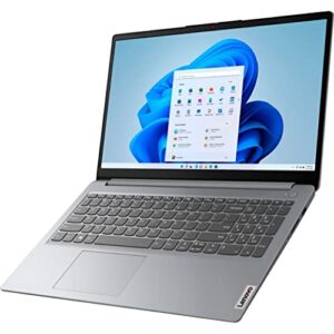 Lenovo IdeaPad 1 15 15.6" Laptop Computer, AMD Athlon Silver 3050U up to 3.2GHz, 8GB DDR4 RAM, 128GB eMMC + 256GB SSD, WiFi 6, Bluetooth 5.0, Type-C, Cloud Grey, Windows 11 S, BROAG Extension Cable