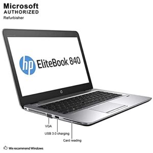 HP EliteBook 840 G3 14in Laptop, Core i5-6300U 2.4GHz, 16GB Ram, 500GB SSD, Windows 10 Pro 64bit (Renewed)