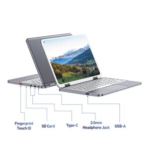 Laptop Computer Intel Celeron N5100 Processor 2 in 1 Tablet Touchscreen 10.8" HD Display With Stylus/ Fingerprint Reader, 8GB RAM, 512GB SSD, Type-C, TF Card, HD webcam, WiFi, Bluetooth, Windows 11