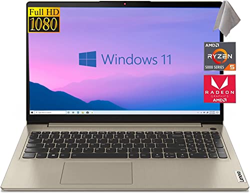 Lenovo 2022 Newest IdeaPad 3 Laptop, 15.6" FHD Display, AMD Ryzen 5 5500U, 12GB DDR4 RAM, 256GB SSD, AMD Radeon 7 Graphics, Webcam, WiFi, HDMI, Windows 11 Home with JAWFOAL