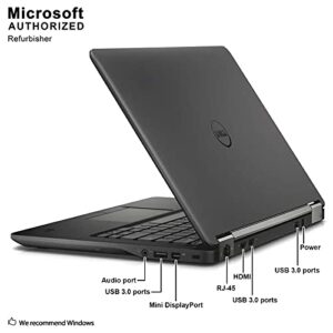 Dell Latitude E7250 12.5in Business Class Laptop, Intel Core i7 5600U 2.6Ghz, 16GB DDR3 RAM, 256GB mSata SSD, HDMI, Webcam, Windows 10 (Renewed)