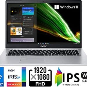 Acer Aspire 5 17.3" FHD IPS Premium Business Laptop, 11th Gen Intel Core i7-1165G7 Processor Upto 4.7Mhz, Intel Iris Xe Graphics, Backlit KB, Fingerprint, RJ-45, Win11 Home(8GB|512GB SSD)