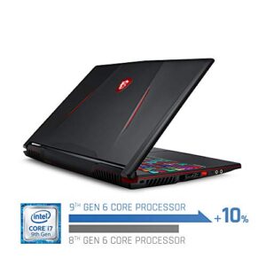 MSI GL63 9SDK-614 15.6" Gaming Laptop, 144Hz Display, Intel Core i7-9750H, NVIDIA GeForce GTX1660Ti, 16GB, 256GB NVMe SSD + 1TB HDD