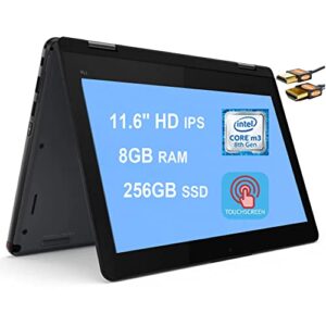 lenovo thinkpad 11e yoga gen 6 11 2-in-1 business laptop 11.6″ hd ips glossy touchscreen 8th gen intel core m3-8100y processor 8gb ram 256gb ssd usb-c win10 black + hdmi cable