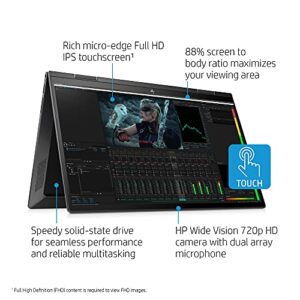 HP Envy x360 15.6" Touchscreen 2-in-1 FHD IPS Laptop, AMD Ryzen 7 5700U, Webcam, Backlit KB, Fingerprint, HDMI, AMD Radeon Graphics, Windows 10, 12GB RAM, 512GB PCIe SSD, with 32GB SD Card